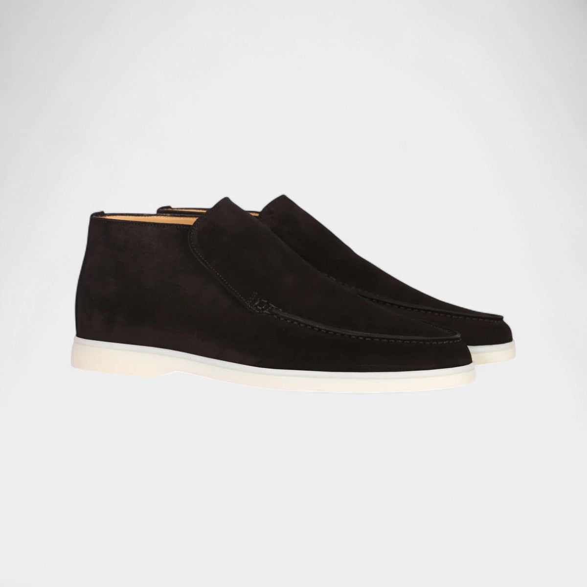 Men's Suede Loafers – Slip-On Ankle-Height Design