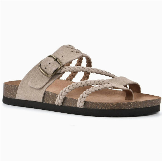 Women's Braided Toe-Post Sandals – Adjustable Ankle Buckle