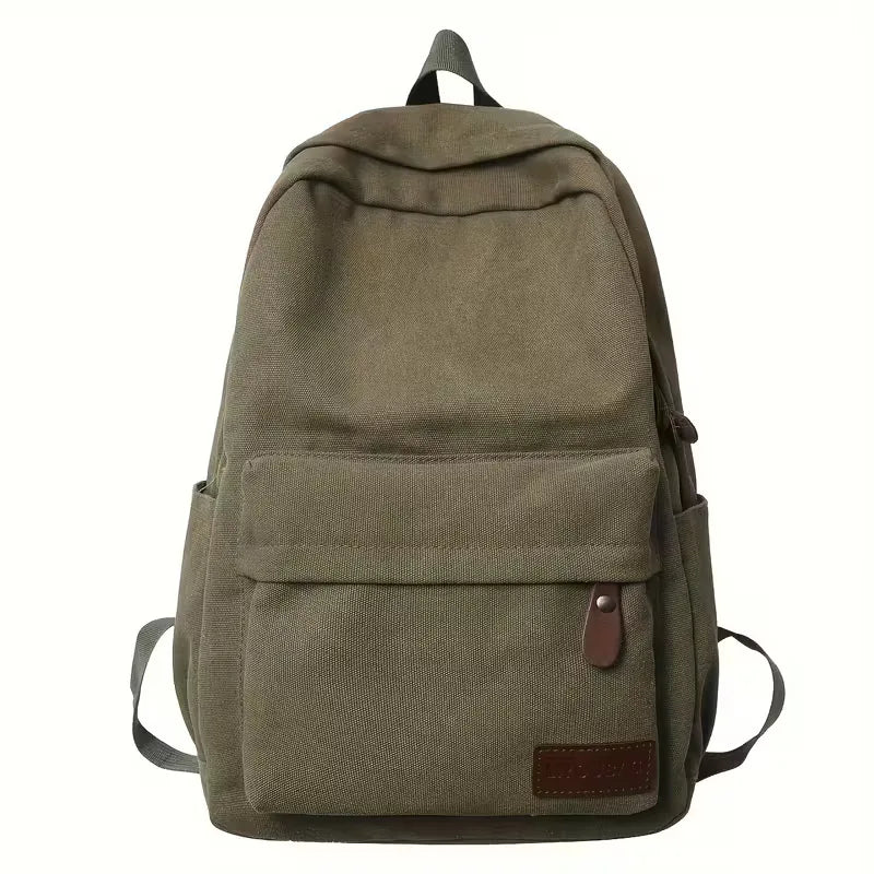 Men's Canvas Backpack – Structured Front Pocket