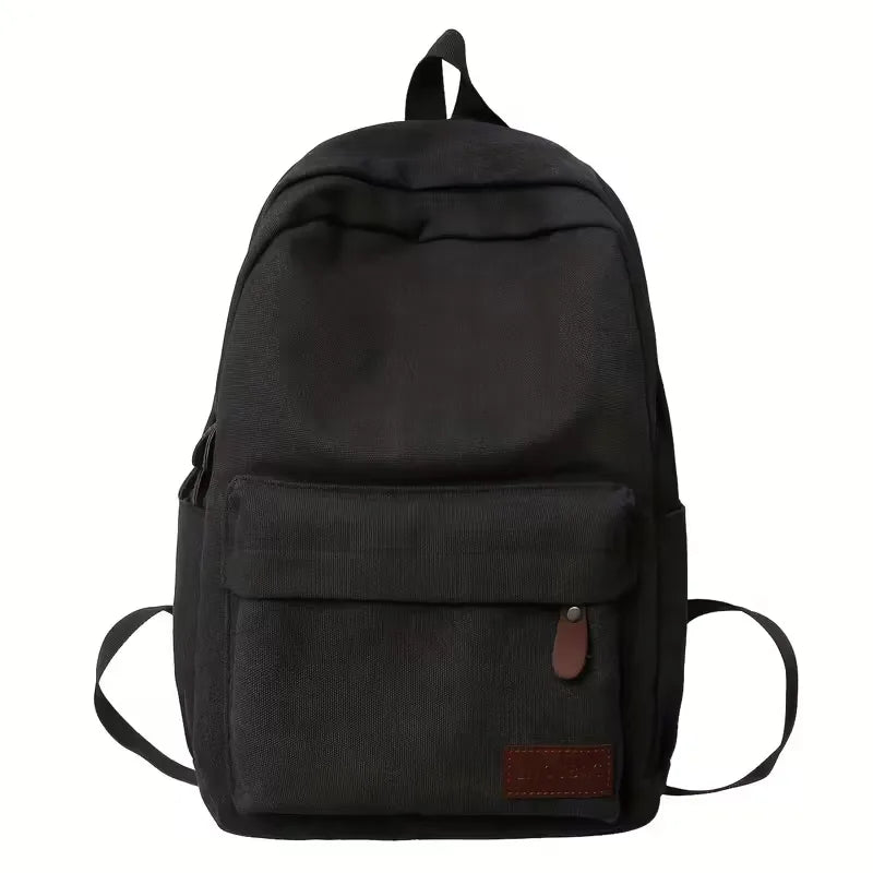 Men's Canvas Backpack – Zip Front Pocket