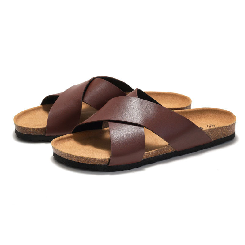 Men's Cork Slide Mule – Contoured Open-Toe Footbed
