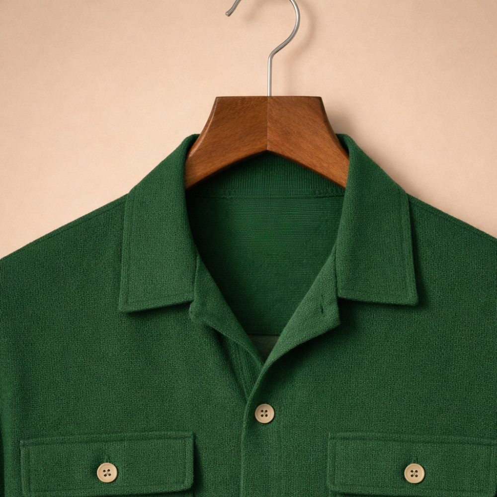 Men's Waffle-Knit Shirt and Shorts Set – Relaxed Matching Fit