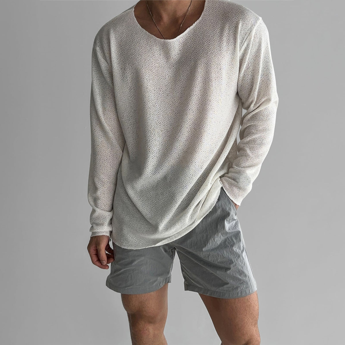 Men's Long Sleeve T-Shirt – Regular Fit Crew Neck