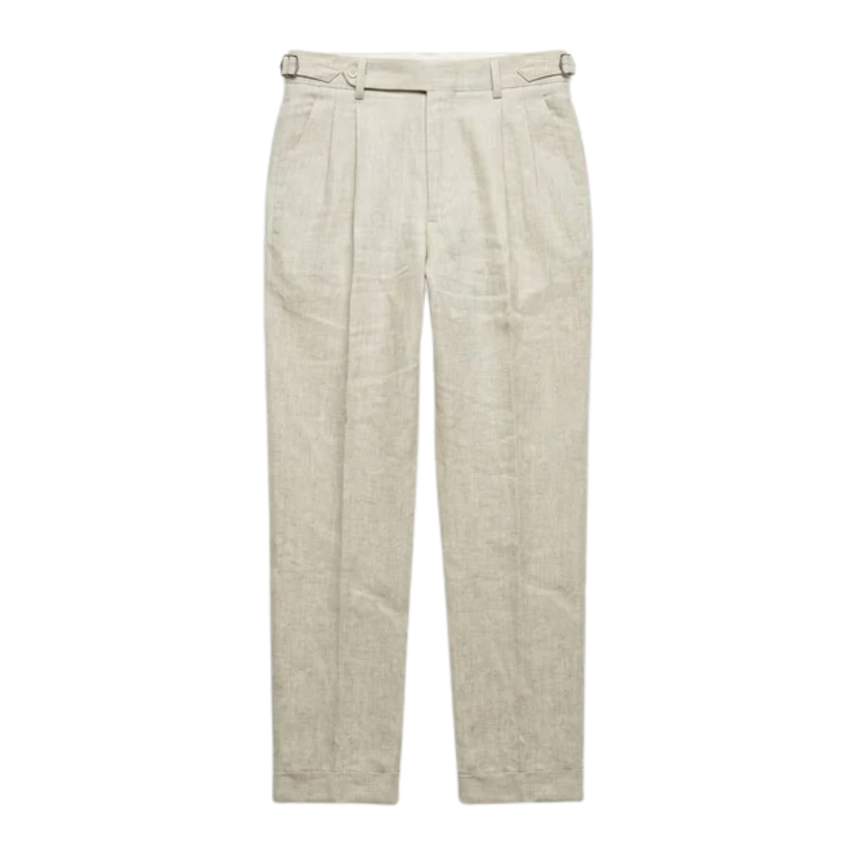Men's Linen Dress Pants – Double Pleat Side Adjusters