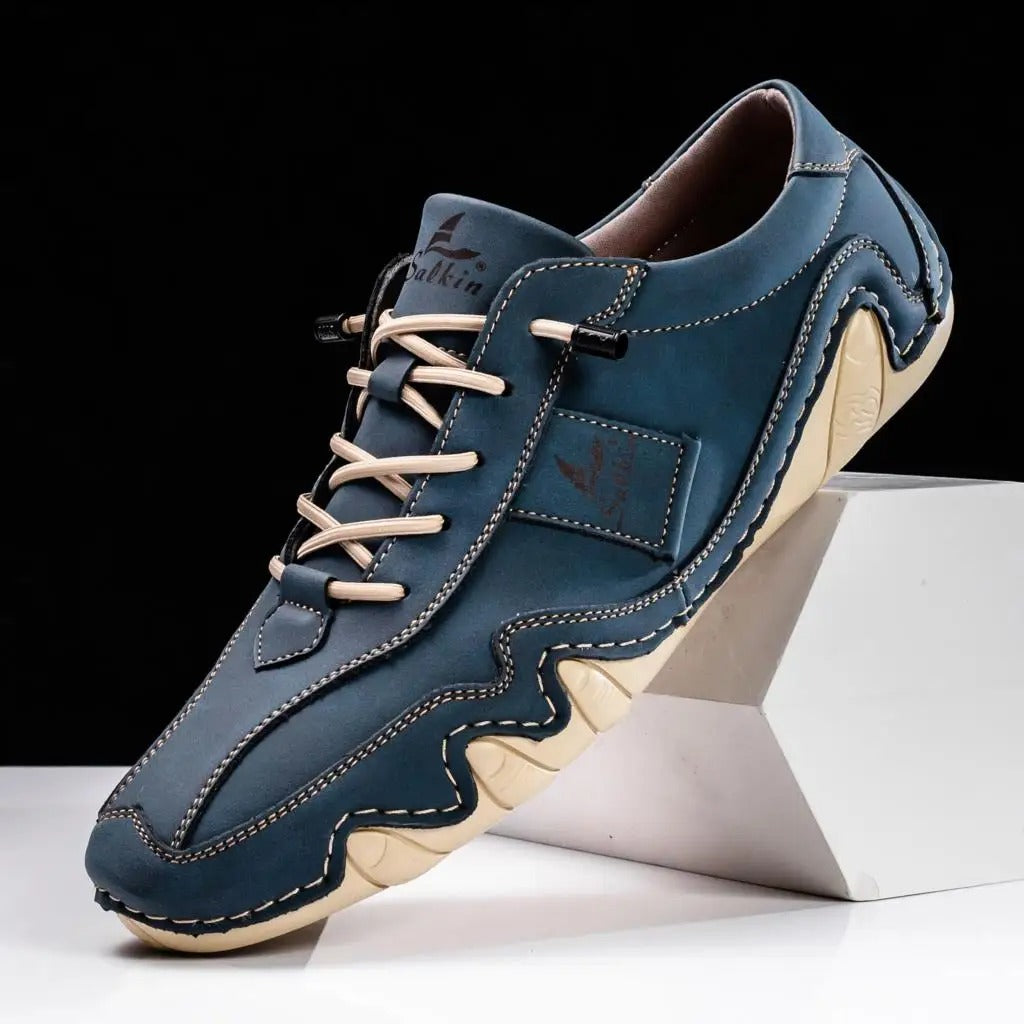 Men's Handmade Leather Sneakers – Wavy Sole