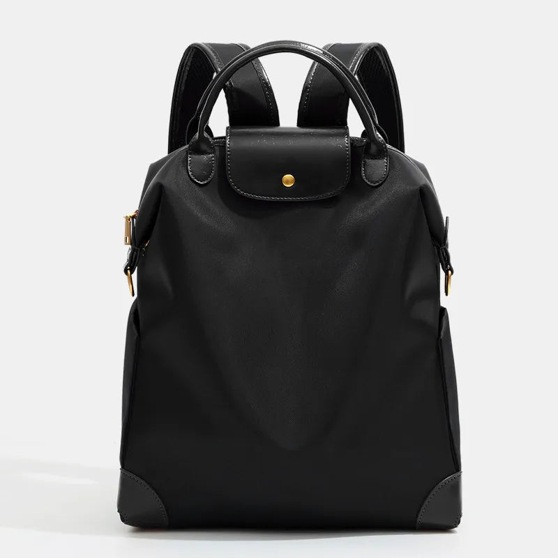 Women's Structured Backpack – Contrast Trim & Top Handle