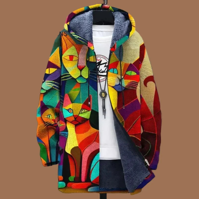 Men's Hooded Zip Cardigan – Relaxed Hip-Length Fit
