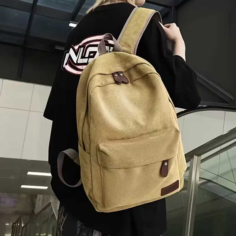 Men's Canvas Backpack – Structured Front Pocket