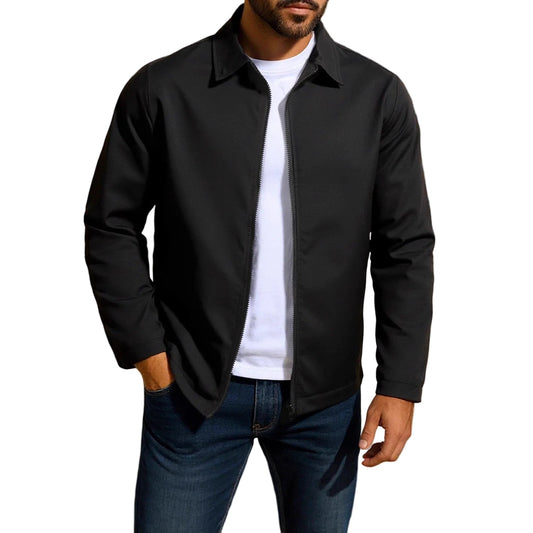 Men's Zip-Up Cardigan Jacket – Raglan Sleeve Relaxed Fit
