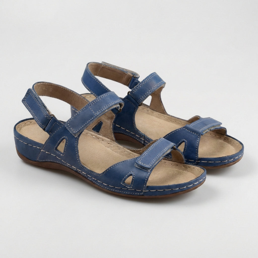 Women's Open-Toe Flat Sandal – Adjustable Multi-Strap