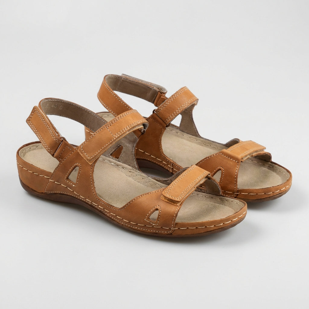 Women's Open-Toe Flat Sandal – Adjustable Multi-Strap