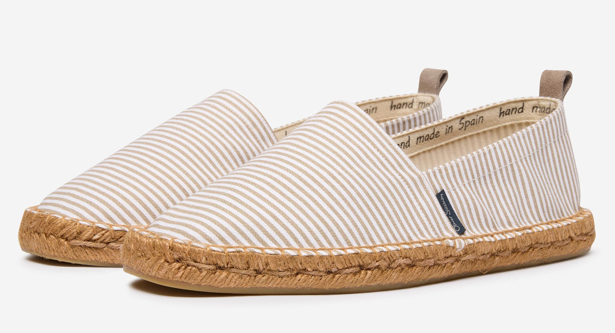 Men's Cotton-Linen Espadrilles – Hand-Coiled Jute Sole