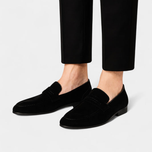 Men's Suede Loafers – Slip-On Clean Profile