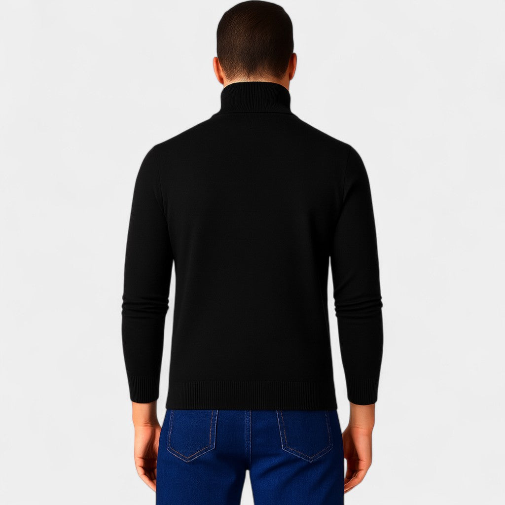 Men's Cotton-Blend Cardigan – Slim V-Neck Fit