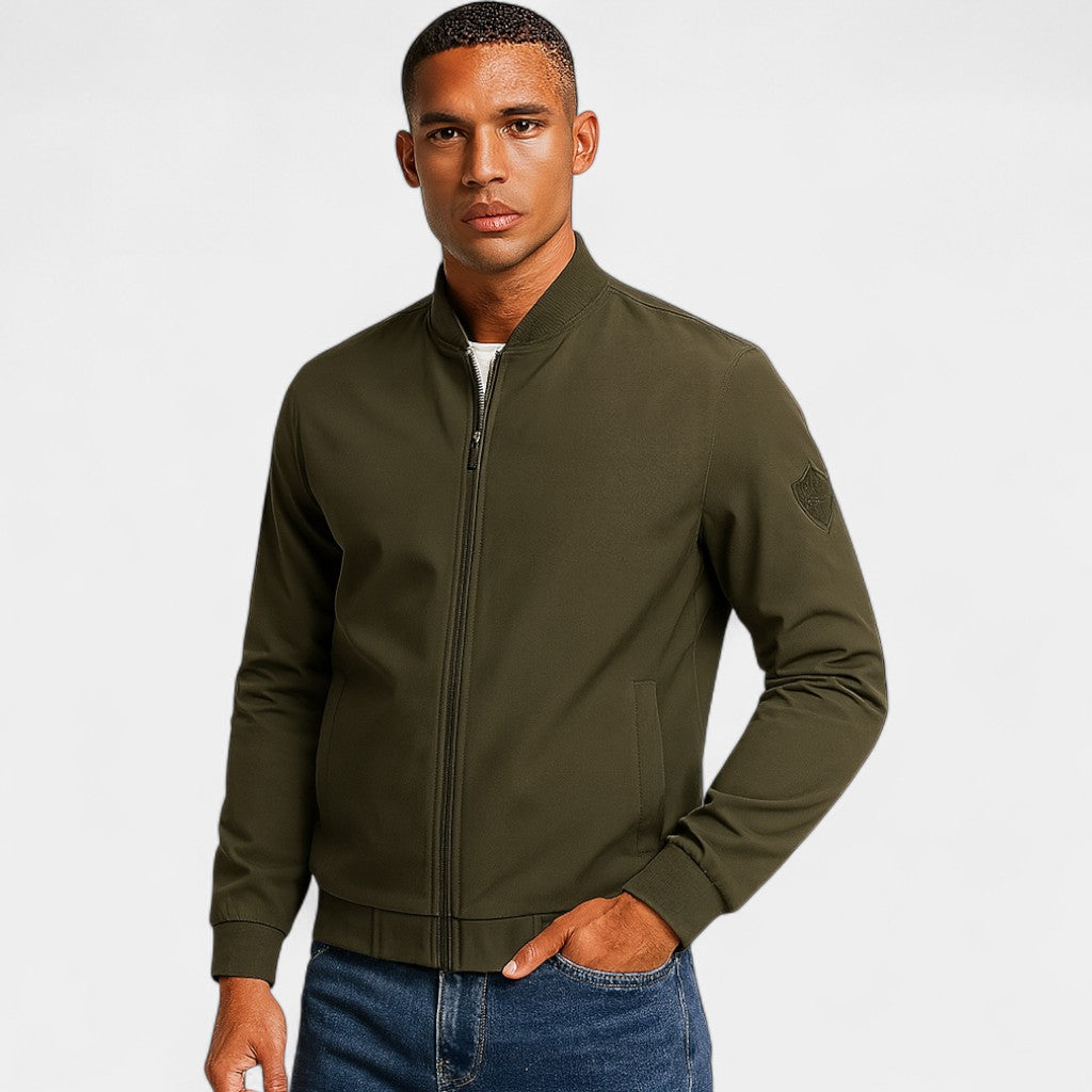Men's Slim Fit Jacket – Stand Collar Minimal Design