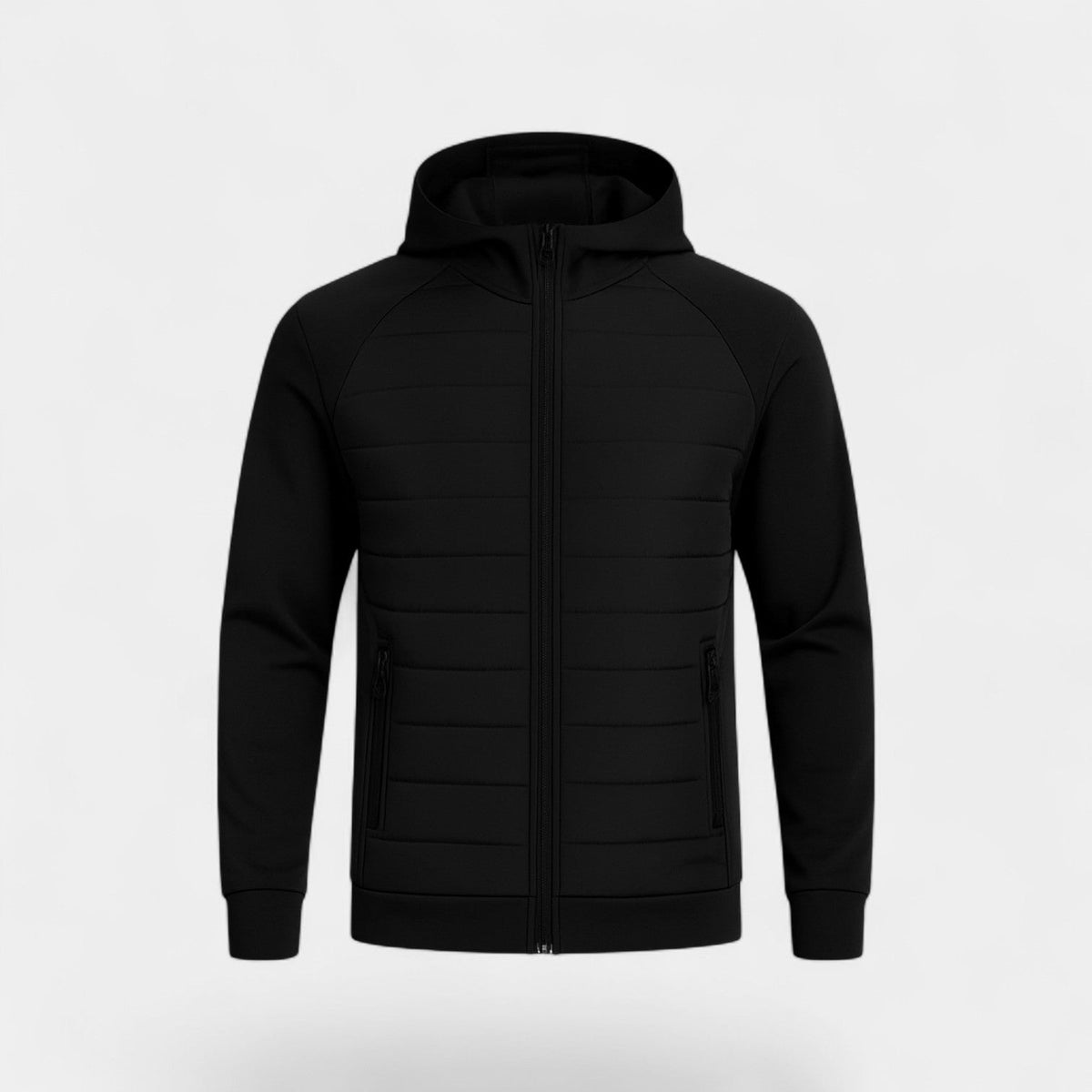 Men's Hooded Softshell Puffer Jacket – Clean Tailored Fit