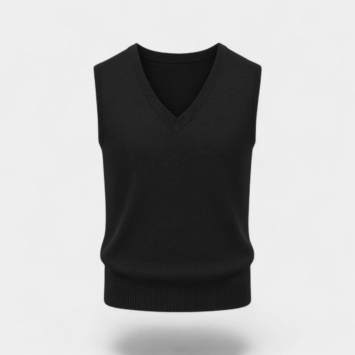 Men's Cotton Knit Vest – Deep V-Neck Regular Fit