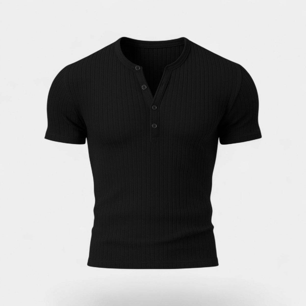 Men's Ribbed Stretch T-Shirt – Slim Crew Neck