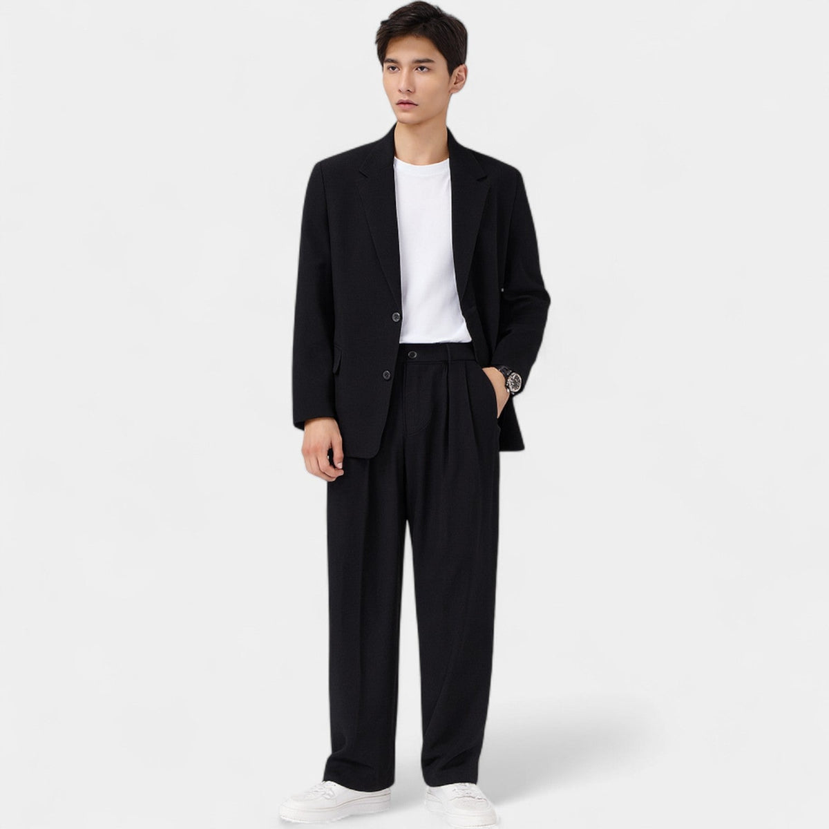 Men's Oversized Business Casual Pants – Lightweight Tapered Fit