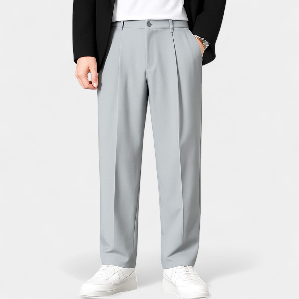 Men's Oversized Business Casual Pants – Lightweight Tapered Fit