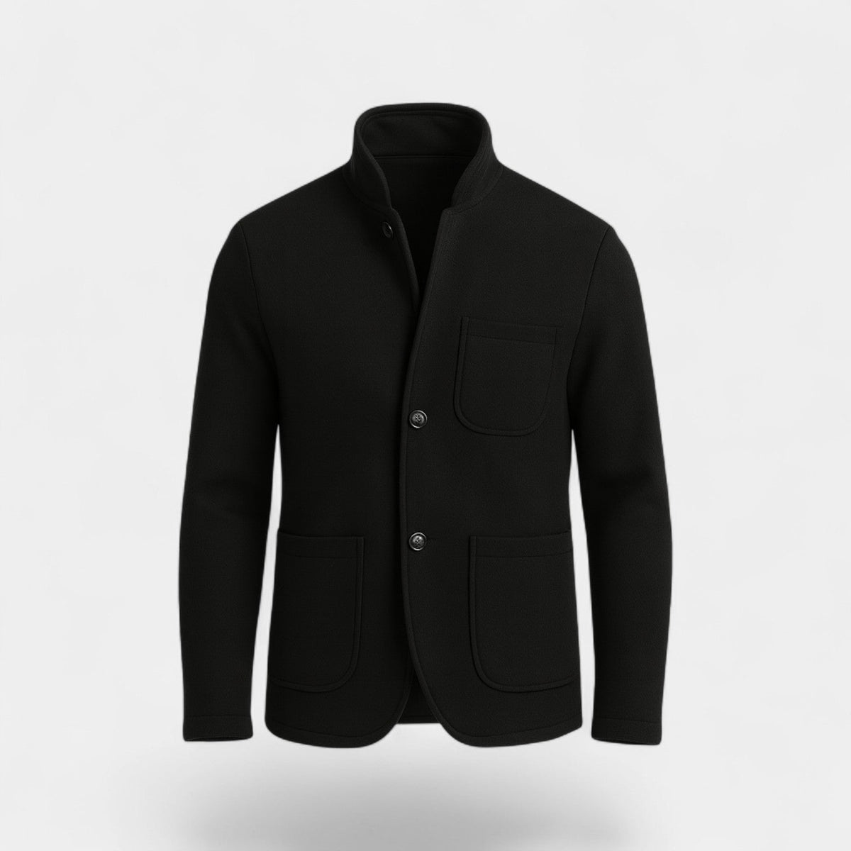 Men's Slim Blazer – Stand Collar Tailored Cut