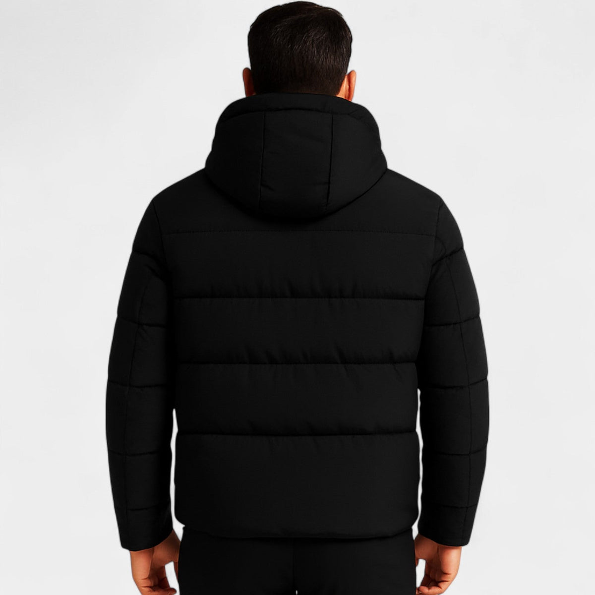 Men's Hooded Puffer Jacket – Relaxed Matte Finish
