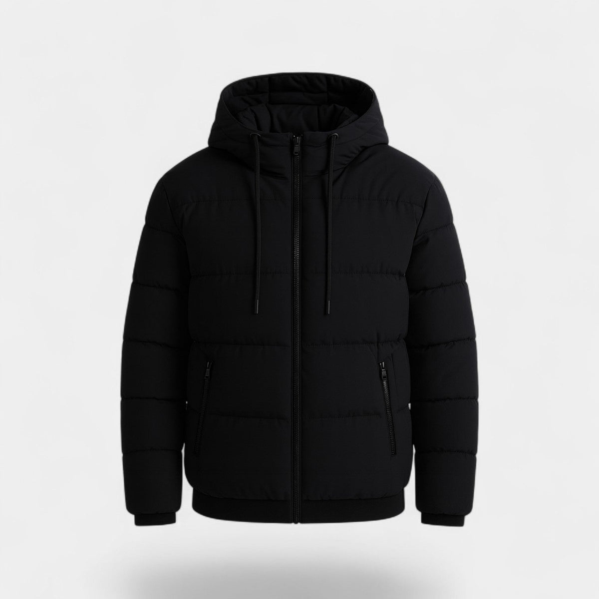 Men's Hooded Puffer Jacket – Relaxed Matte Finish