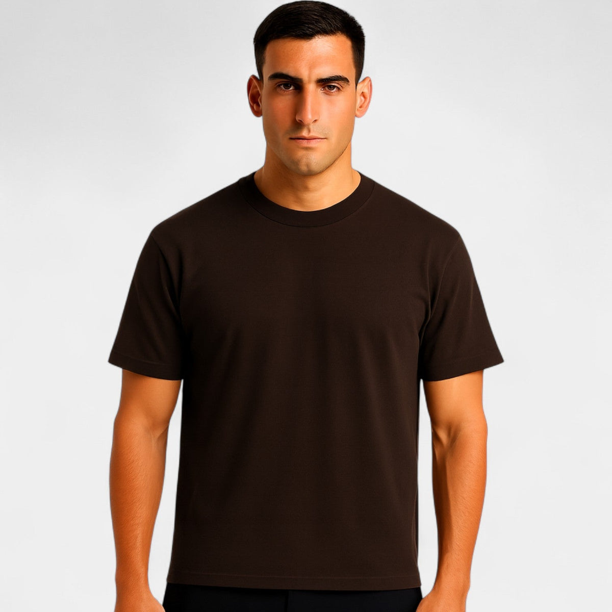 Men's Slim Cotton T-Shirt – Classic Crew Neck