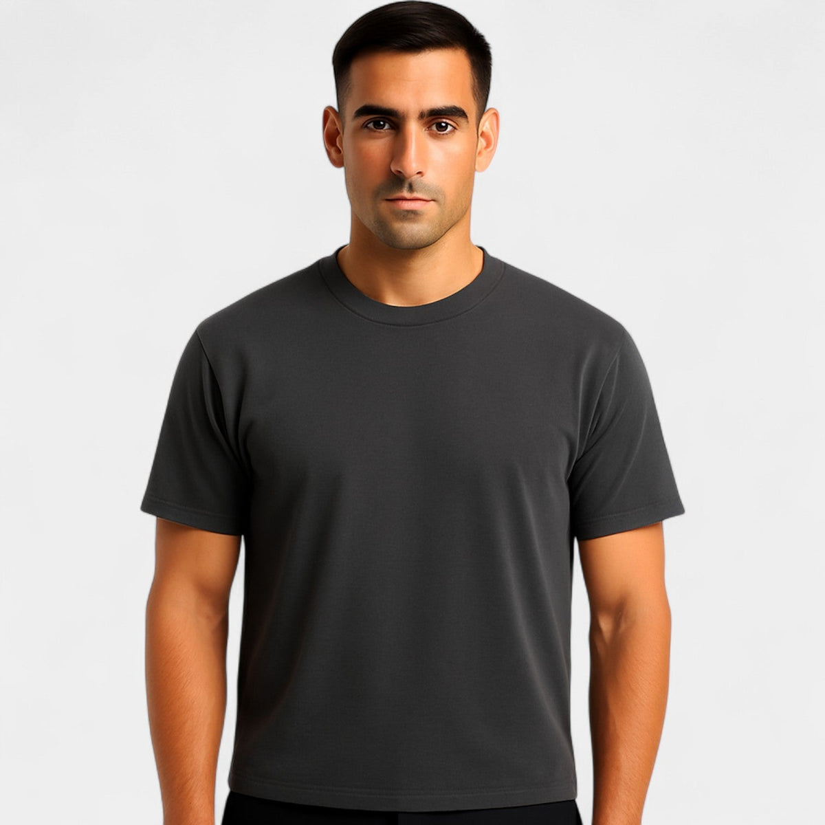Men's Slim Cotton T-Shirt – Classic Crew Neck