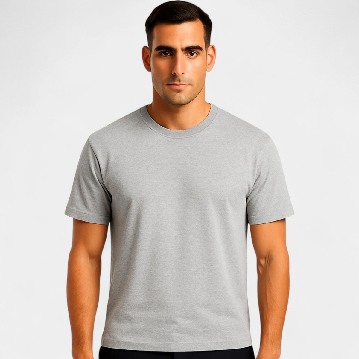 Men's Slim Cotton T-Shirt – Classic Crew Neck