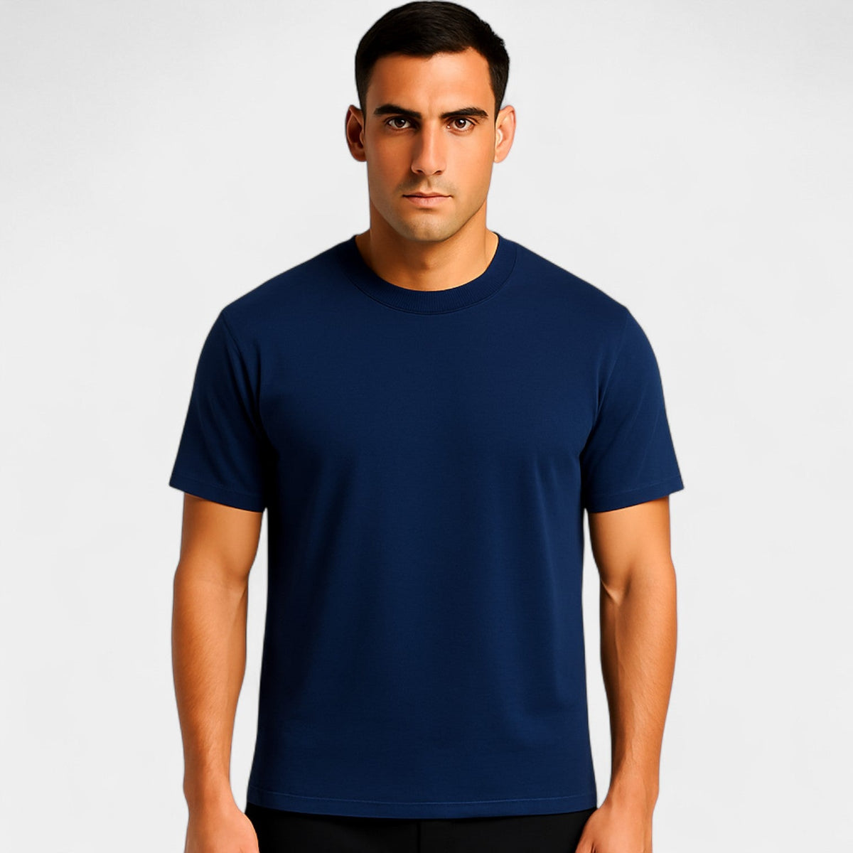 Men's Slim Cotton T-Shirt – Classic Crew Neck