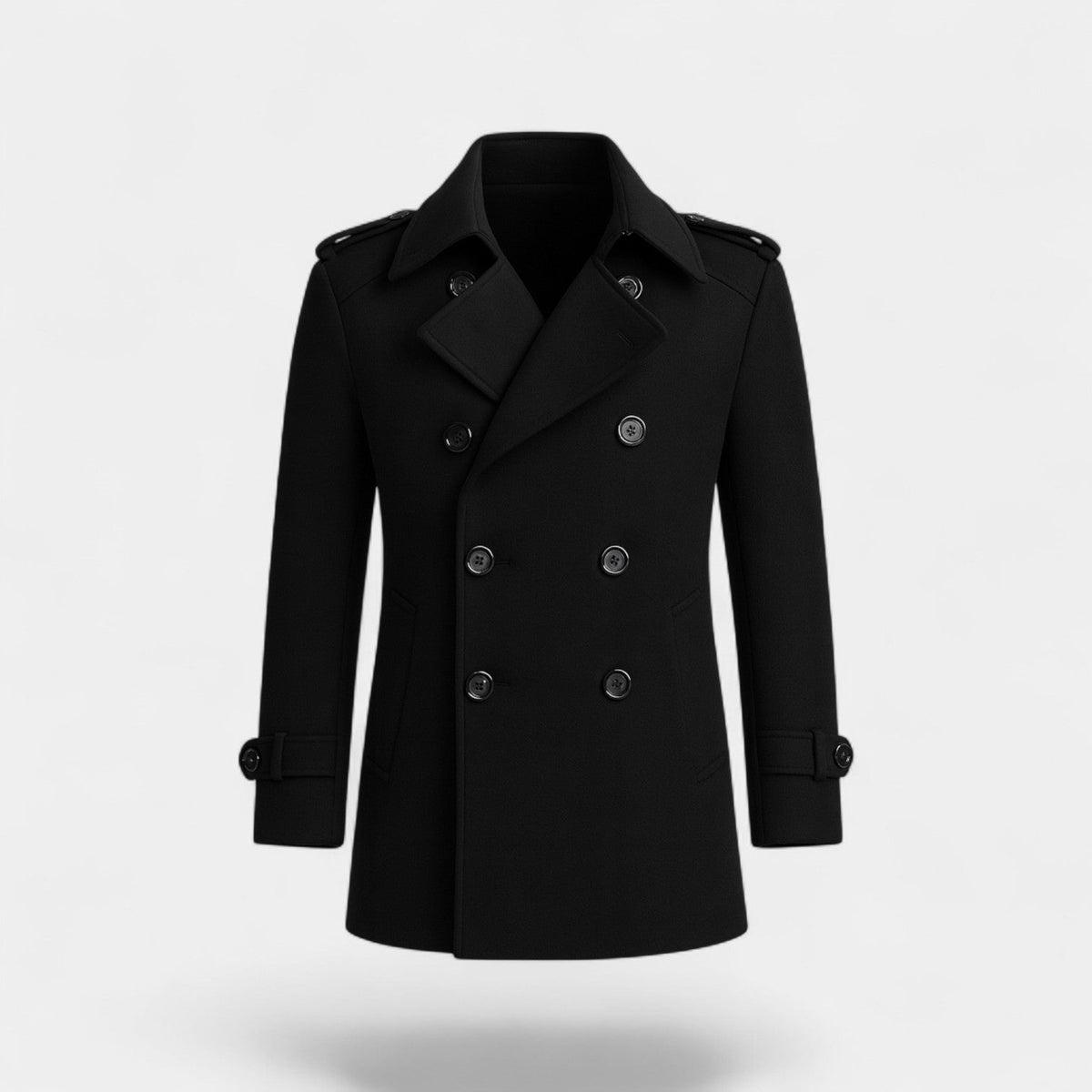 Men's Belted Trench Coat – Tailored Midi Length