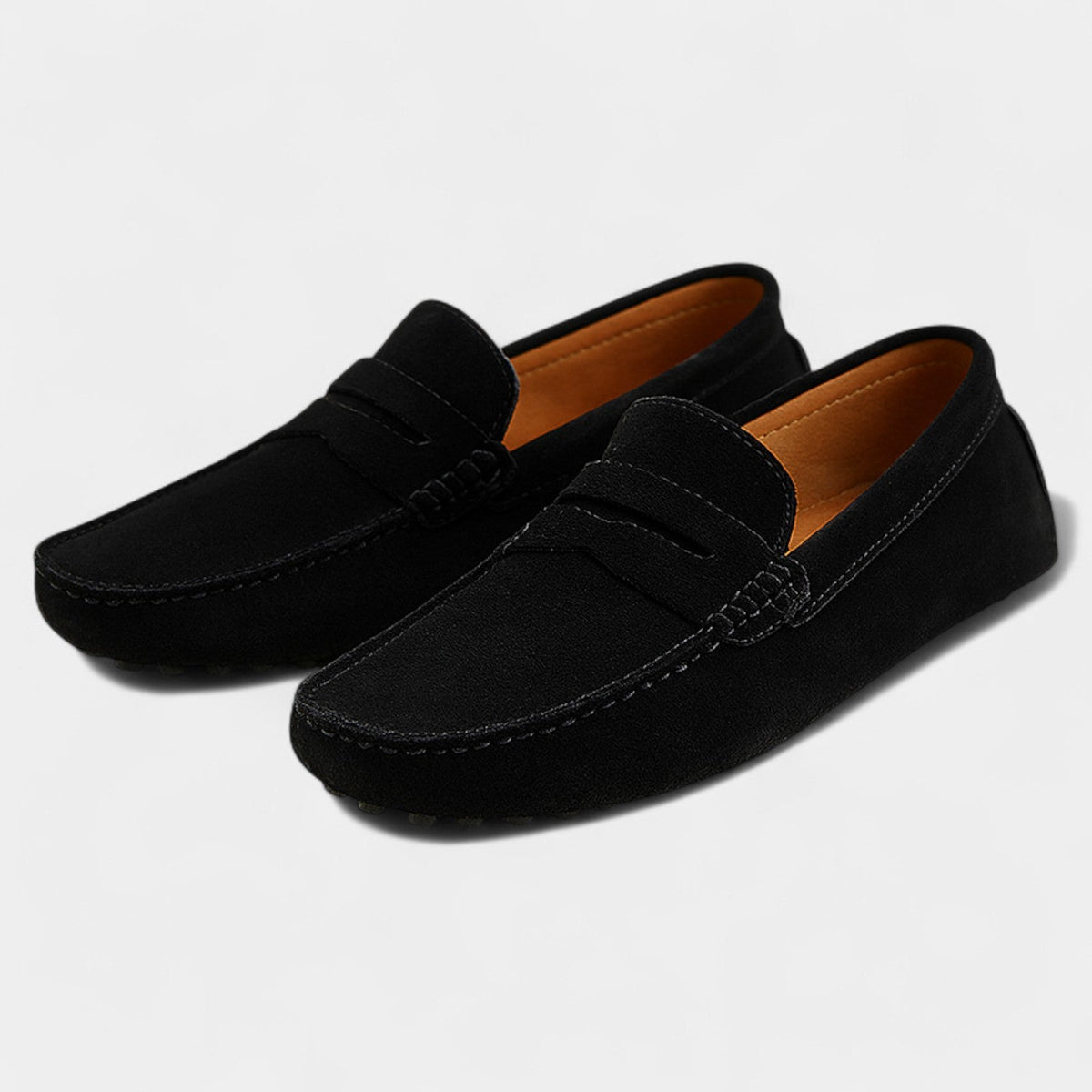 Men's Suede Loafers – Slip-On Driving Style