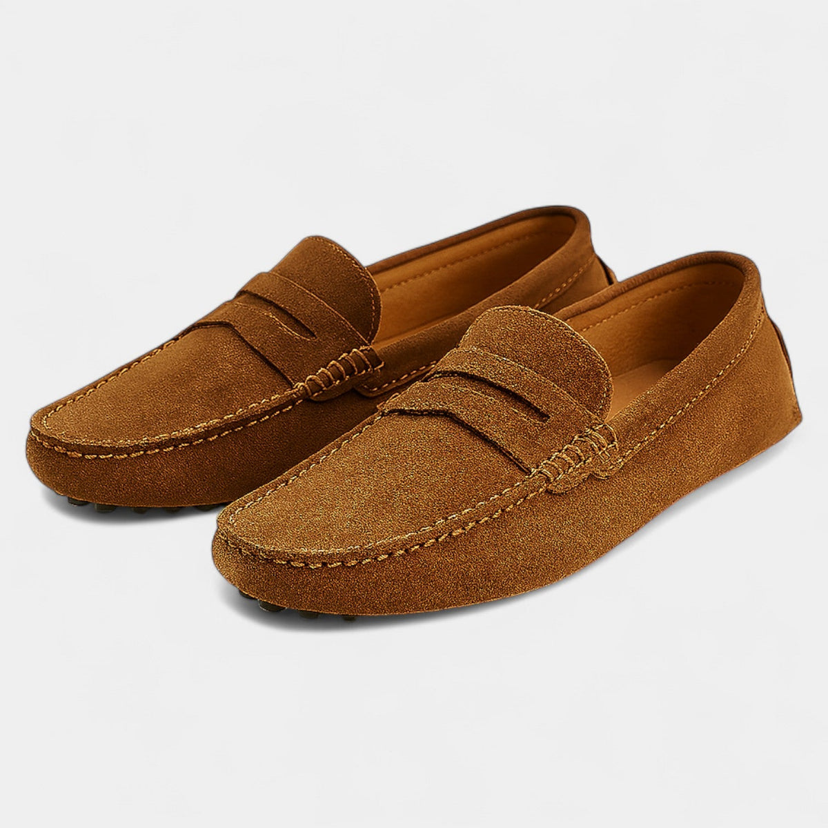 Men's Suede Loafers – Slip-On Driving Style