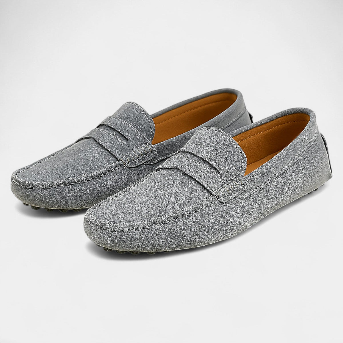 Men's Suede Loafers – Slip-On Driving Style