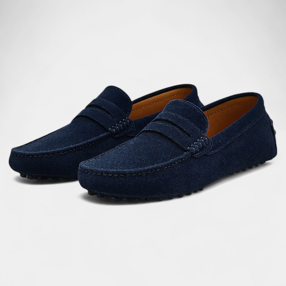 Men's Suede Loafers – Slip-On Driving Style