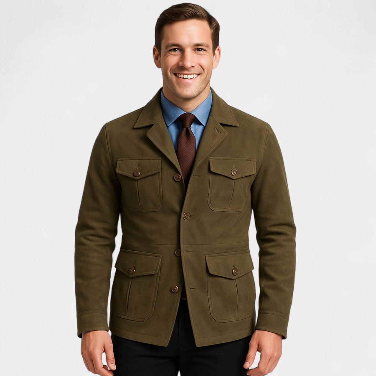 Men's Stand-Collar Jacket – Tailored Retro Fit