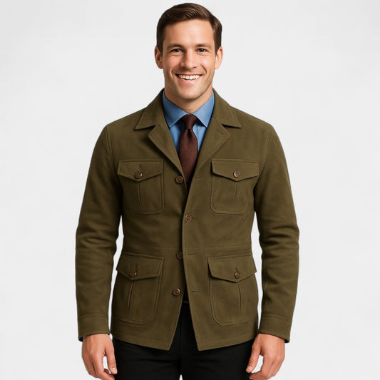 Men's Stand-Collar Jacket – Tailored Retro Fit