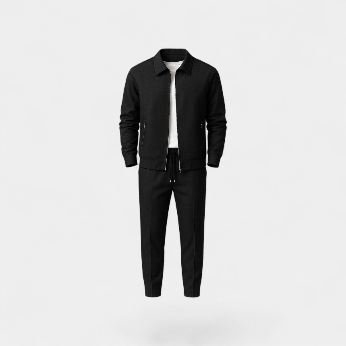 Men's Jacket and Pants Set – Slim Zip-Front Fit