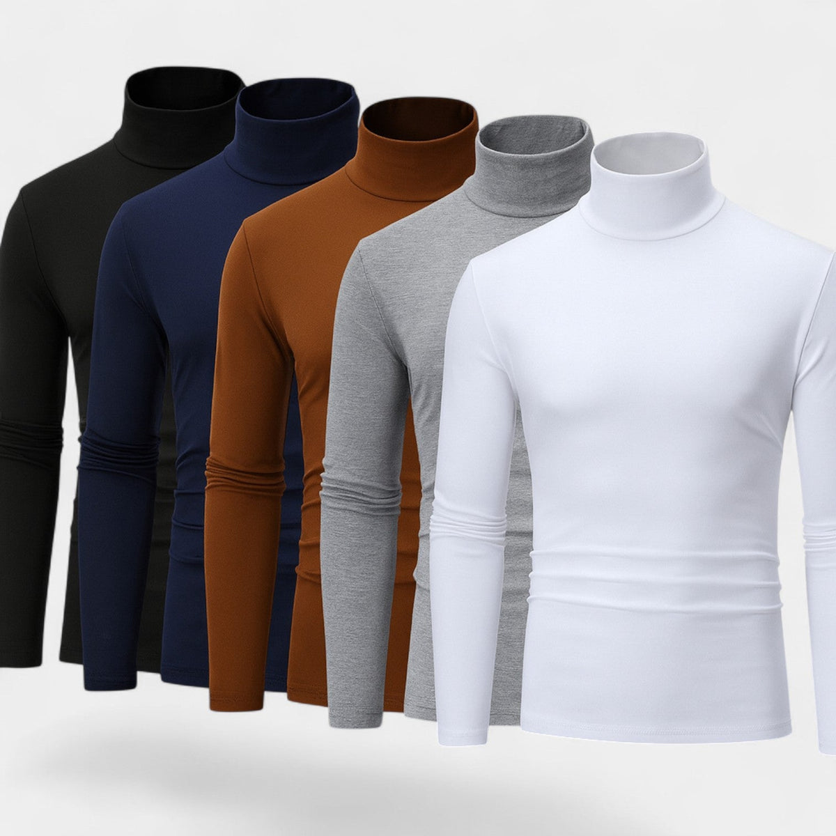 Men's Turtleneck Sweater 3-Pack – Slim Fit Long Sleeve