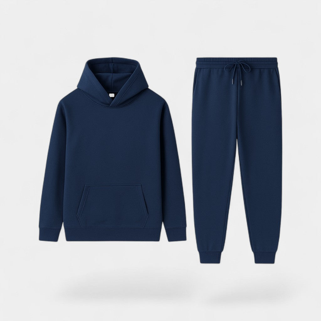 Men's Fleece Hoodie and Pants Set – Tonal Minimal Design