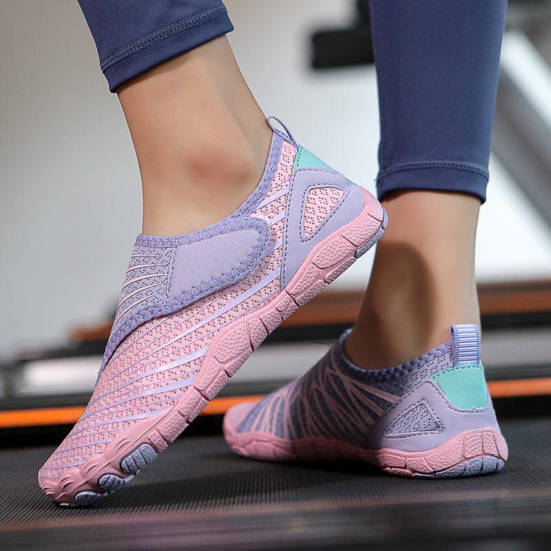Unisex Barefoot Shoe – Knit Hook-and-Loop Low Top