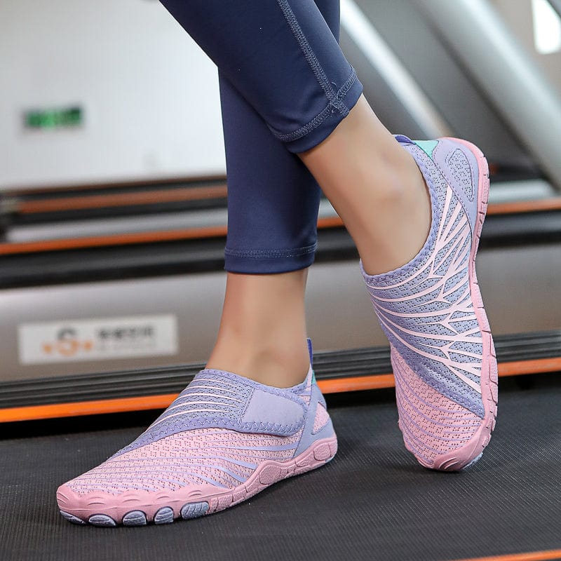 Unisex Barefoot Shoe – Knit Hook-and-Loop Low Top