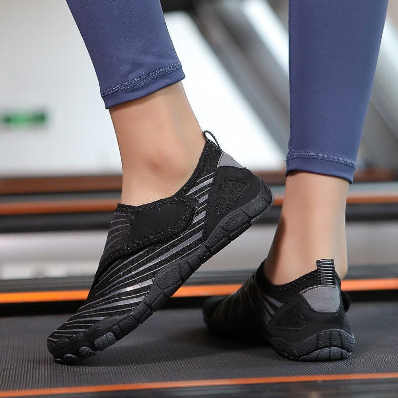 Unisex Barefoot Shoe – Knit Hook-and-Loop Low Top