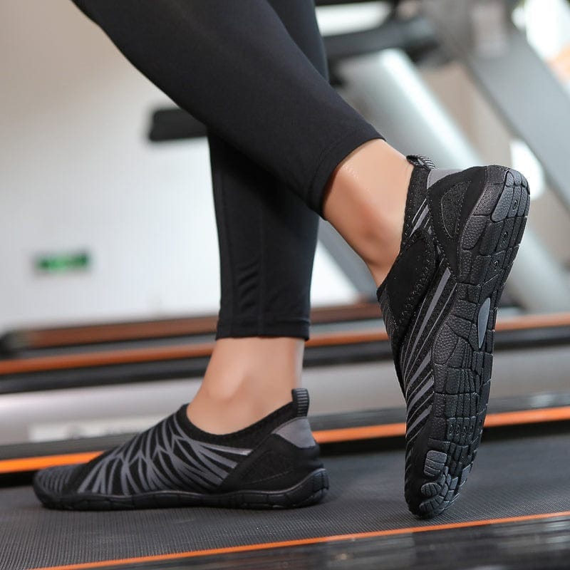 Unisex Barefoot Shoe – Knit Hook-and-Loop Low Top