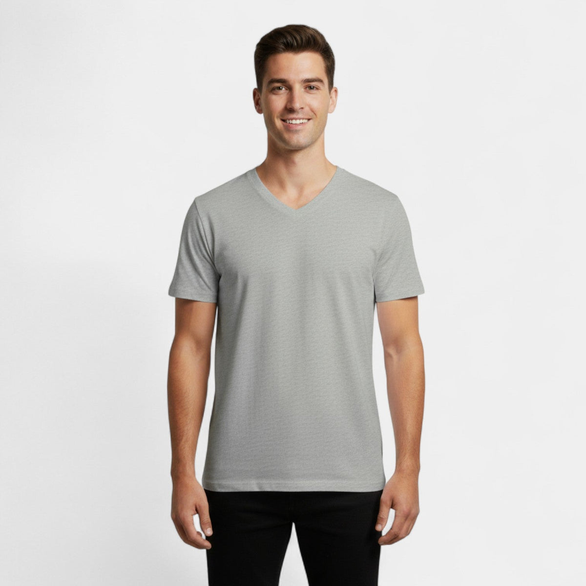 Men's V-Neck Cotton T-Shirt 3-Pack – Slim Short-Sleeve Cut
