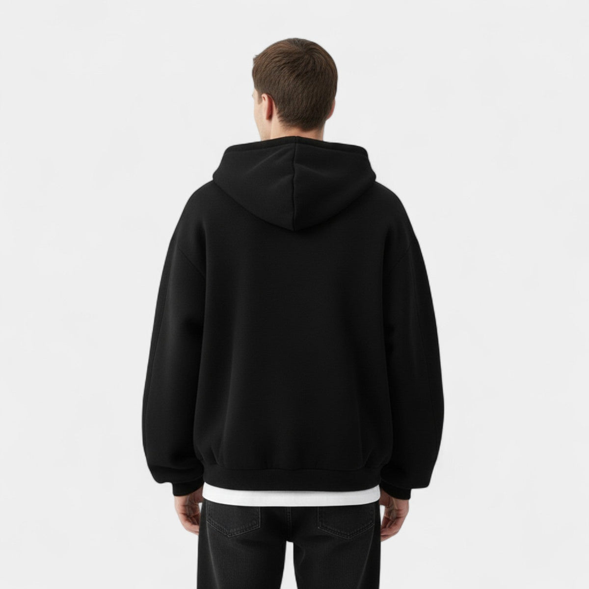 Men's Hooded Cardigan – Two-Way Zip Front