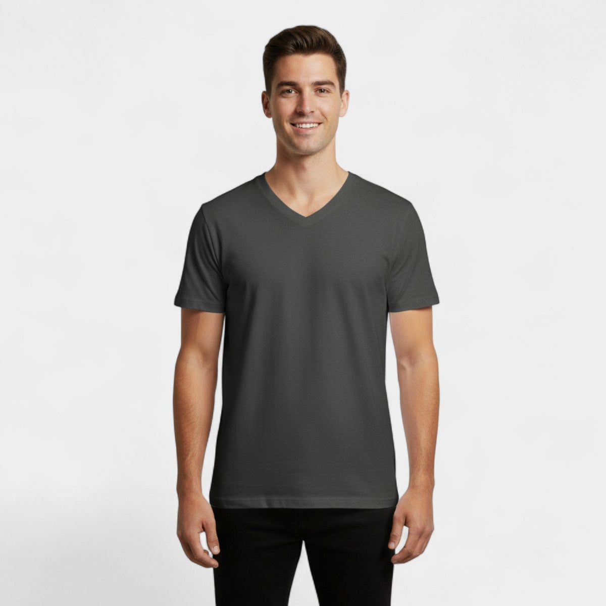 Men's V-Neck Cotton T-Shirt 3-Pack – Slim Short-Sleeve Cut