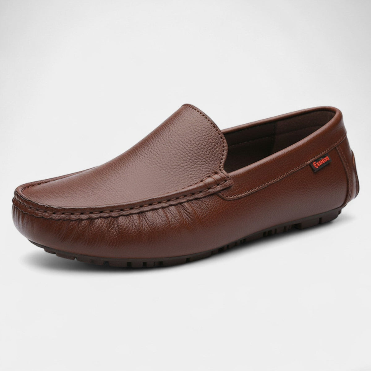 Men's Leather Loafers – Textured Slip-On Design