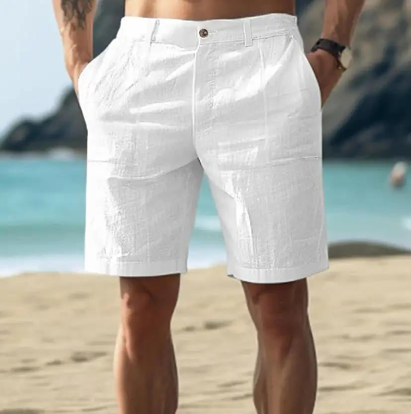 Men's Linen-Cotton Shorts – Tailored Lightweight Cut